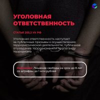 Оправдание терроризма является преступлением, за которое предусмотрена уголовная ответственность
